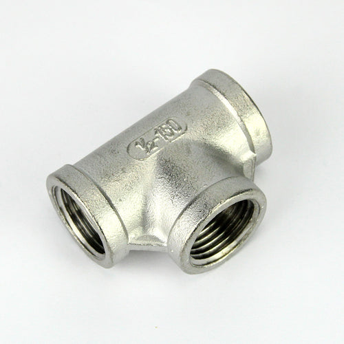 Stainless Tee with Internal 1/2 BSP Thread