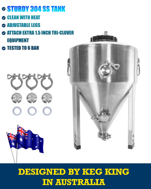 Fermenter Apollo Titan 30L Stainless Steel Pressure Rated Unitank Fermenter