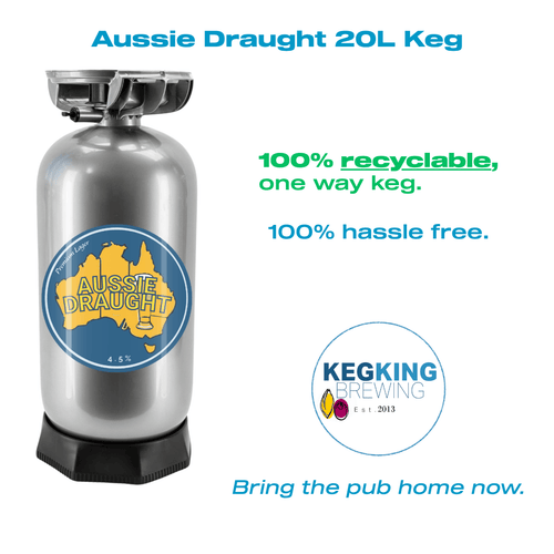 Keg of Beer Keg King Aussie Draught 20L