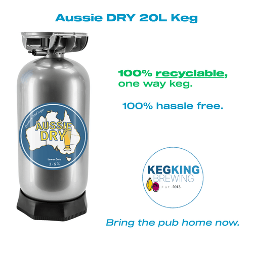 Keg of Beer Keg King Aussie Dry 3.5% 20L