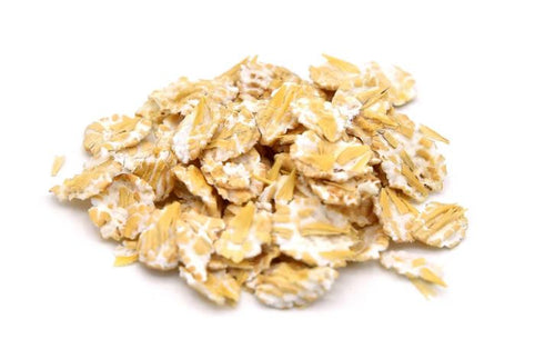 Flaked rolled wheat