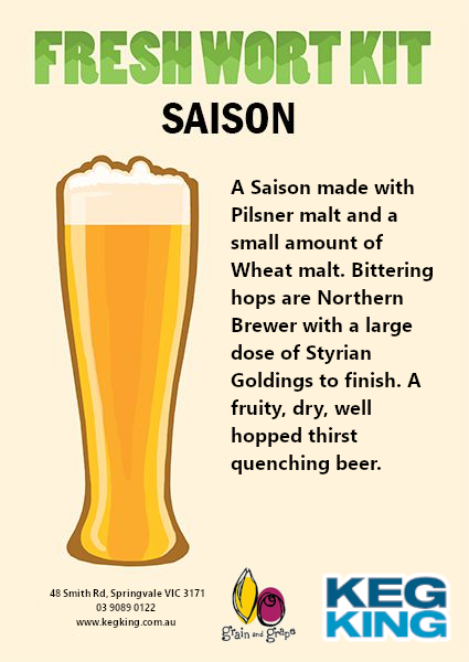 Saison| Keg King Brewing Co. Fresh Wort Kit