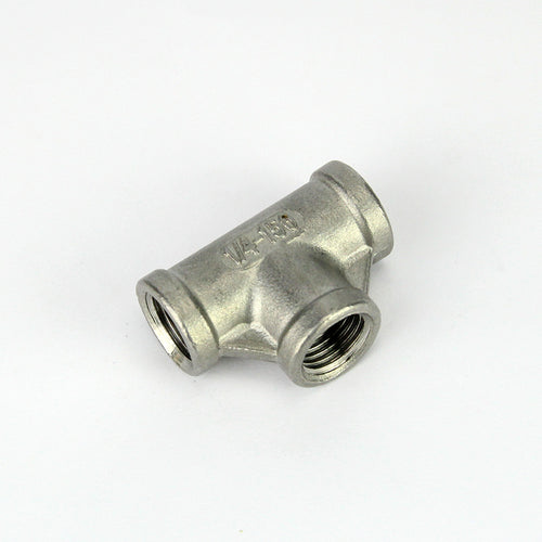 Stainless Tee with Internal 1/4 BSP Thread