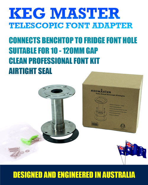 KegMaster Under Bench Telescopic SS Font Adaptor