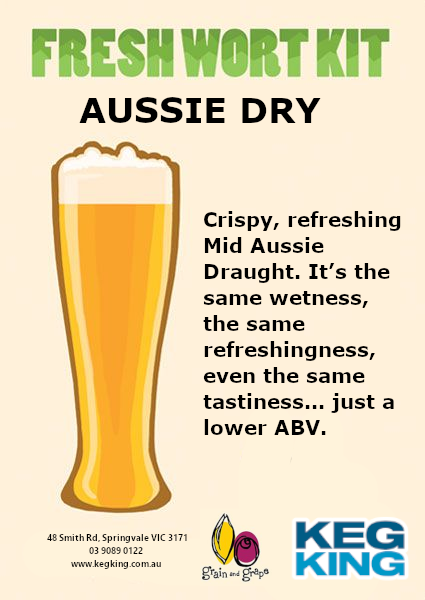Aussie Dry | Keg King Brewing Co. Fresh Wort Kit