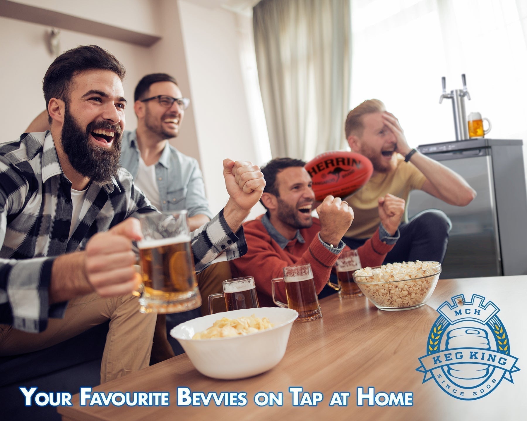 Kegerator Home Bar Keg Fridge Beers  Schooners on tap at home