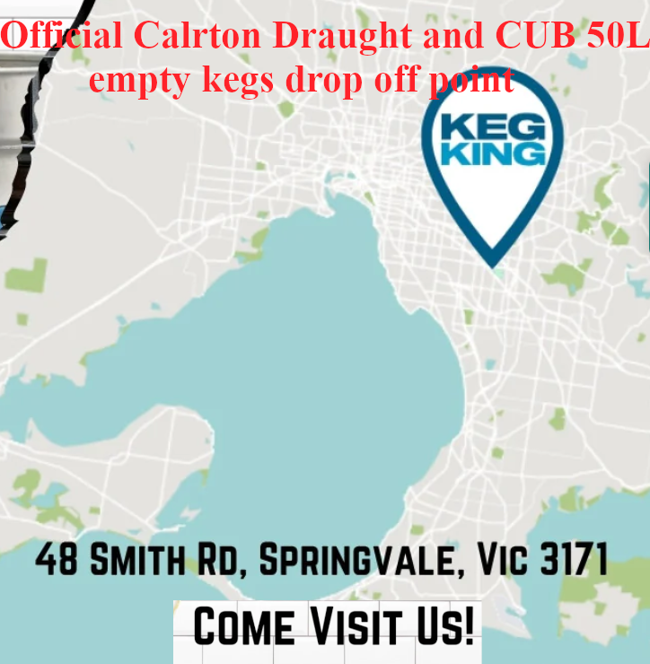 Keg King Now an Official Melbourne Drop-Off Point for Empty CUB 50L Kegs