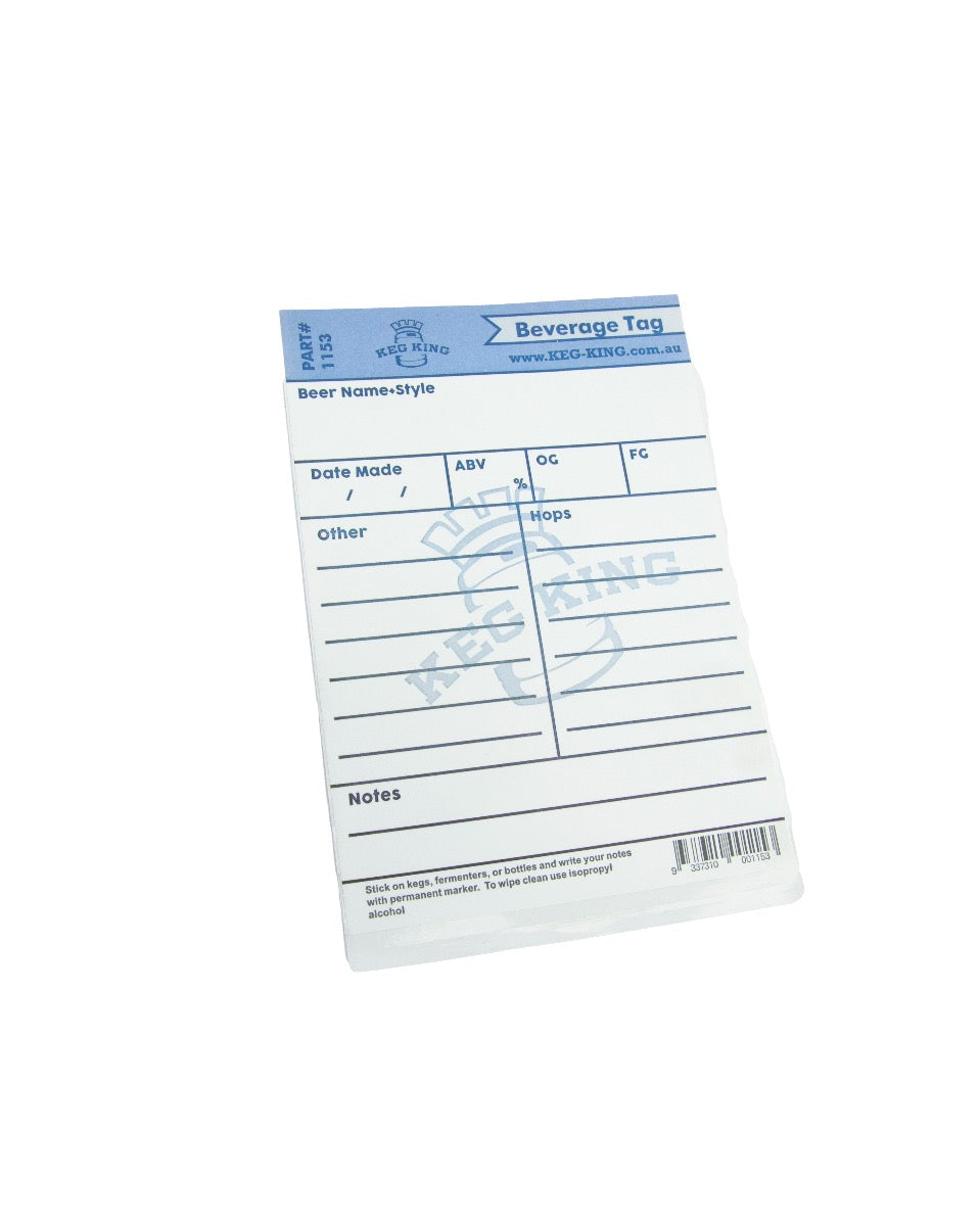 Beverage Tag - Reusable Labels