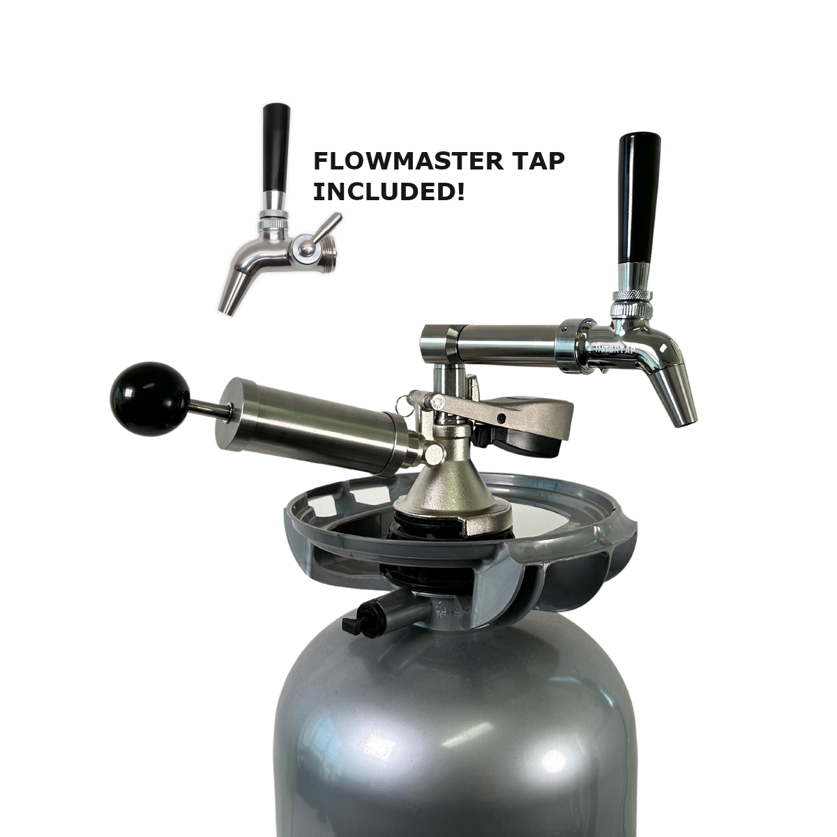 Keg Dispensing System A Type Coupler +  Flow Master Intertap