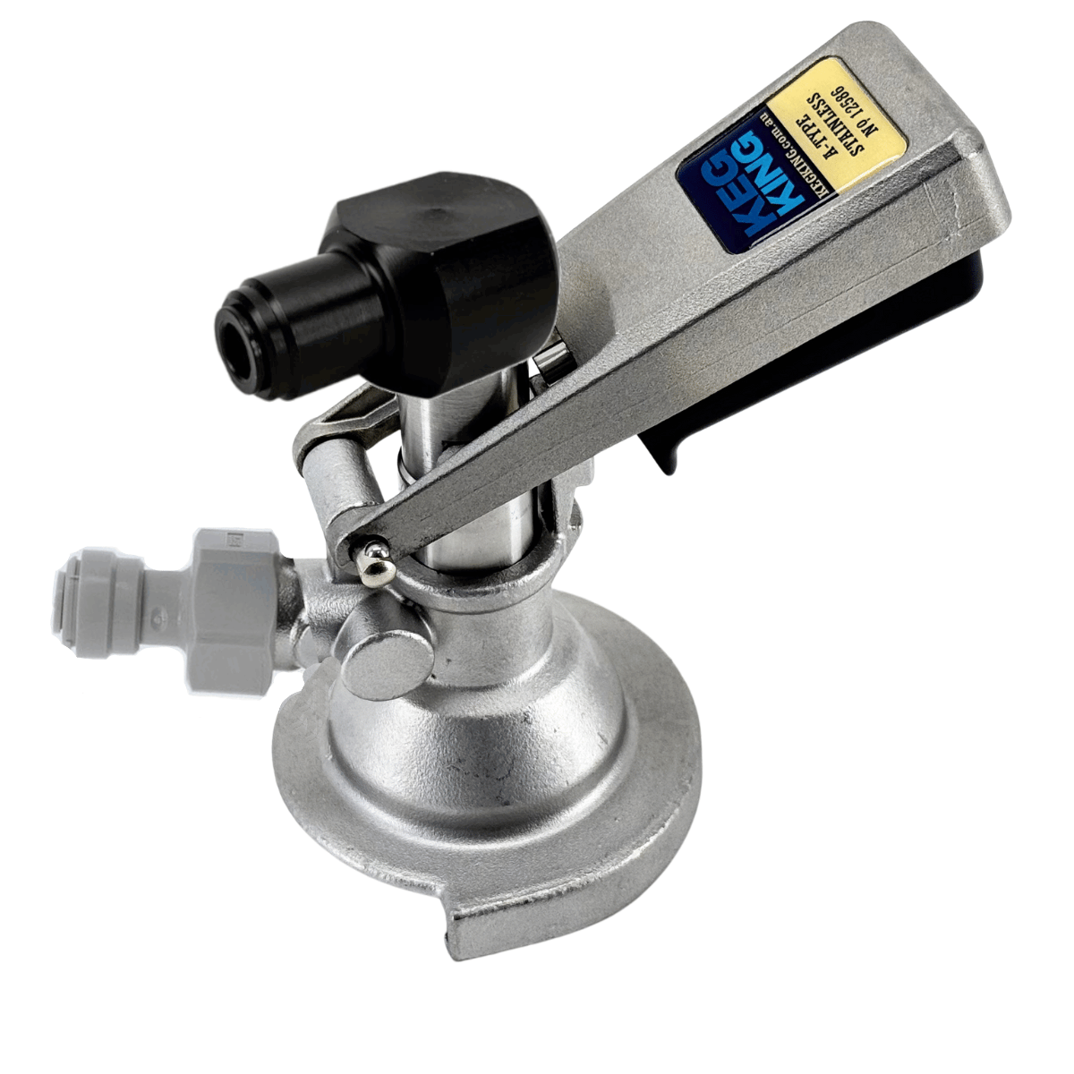 Keg Coupler A-Type Push In Low Profile Elbow