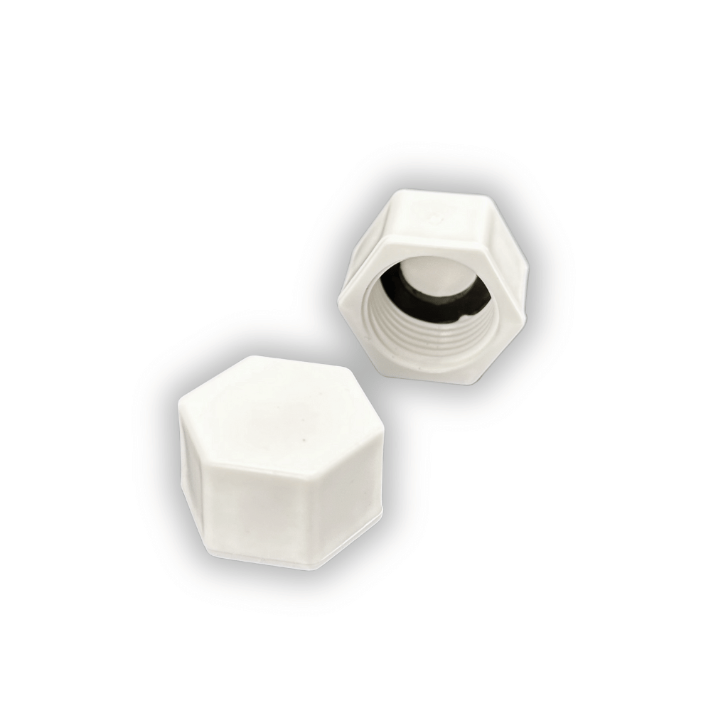 1/2 BSPP plastic end cap with seal