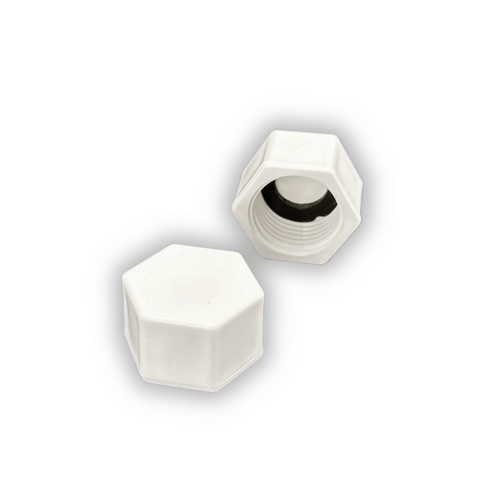 1/2 BSPP plastic end cap with seal