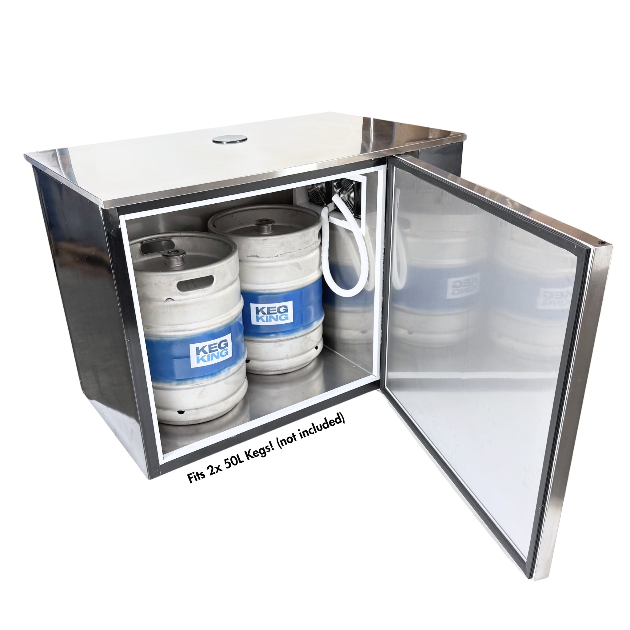 Keg King Solstice DUO | Stainless Double 50L Kegerator