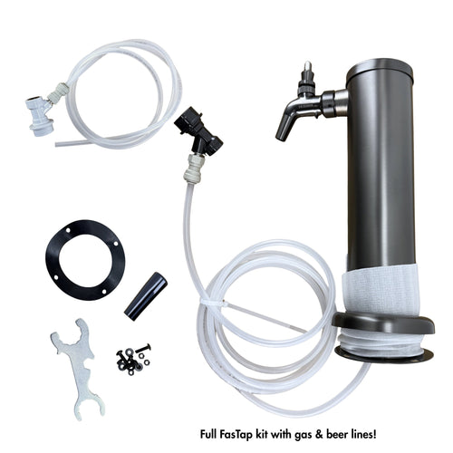 Shadow Black Font Column FasTap Kit with Taps Single Tap