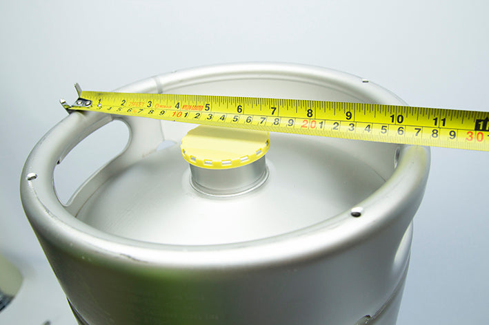 30L Threaded Stainless Keg top dimension image