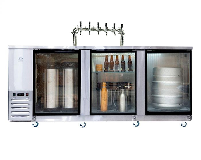 Three Door Super Deluxe Kegerator