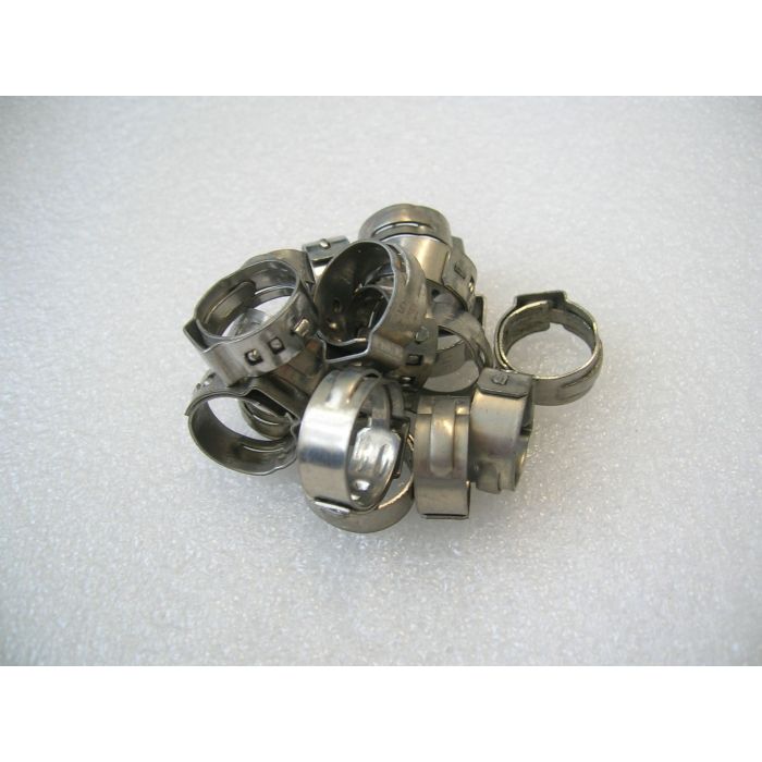 Stainless Stepless Clamp Suits 16-18mm OD (18.5) Pack of 10x units