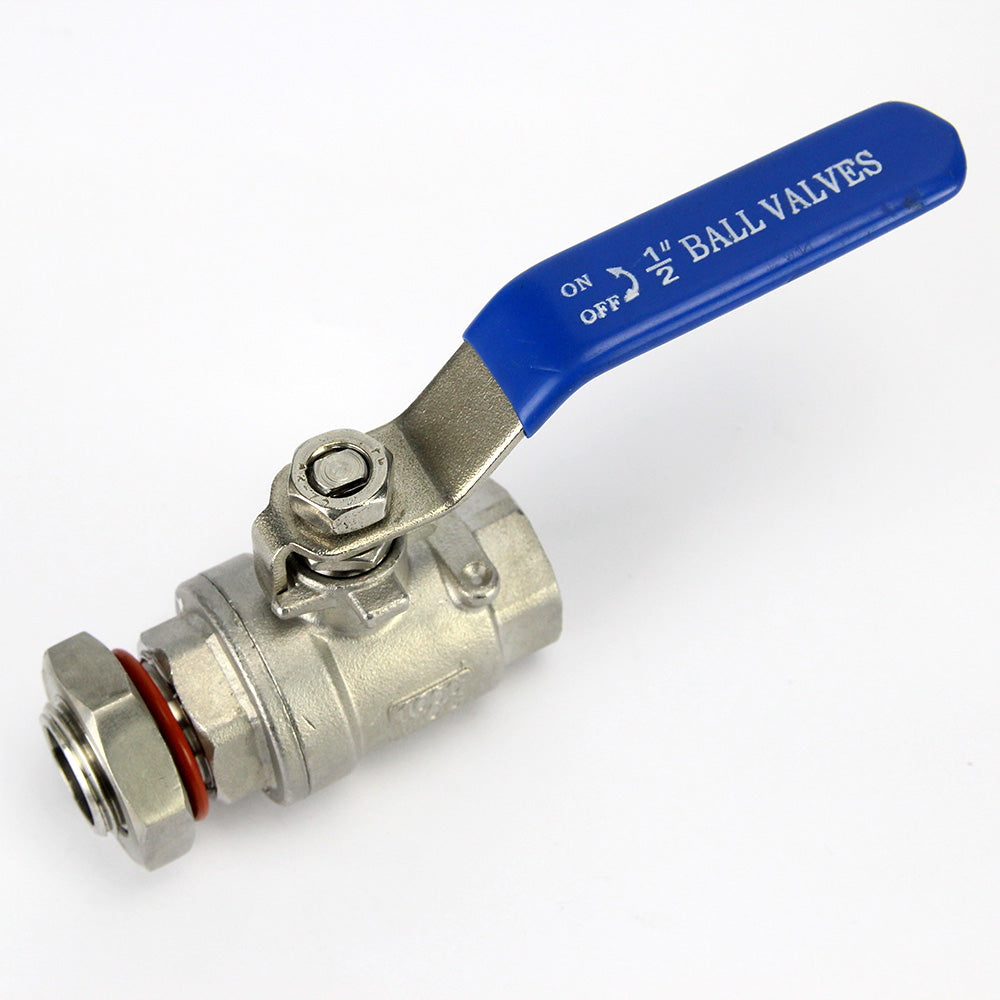 1/2 BSP Stainless Ball Valve Port Assembly (to port pot or keg)