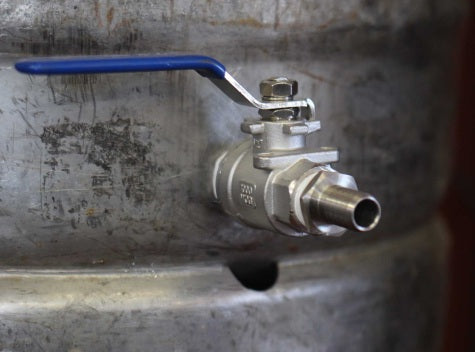 1/2 BSP Stainless Ball Valve Port Assembly (to port pot or keg)