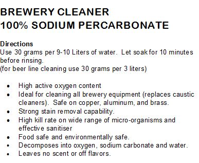 100% Pure Sodium Percarbonate- 25KG