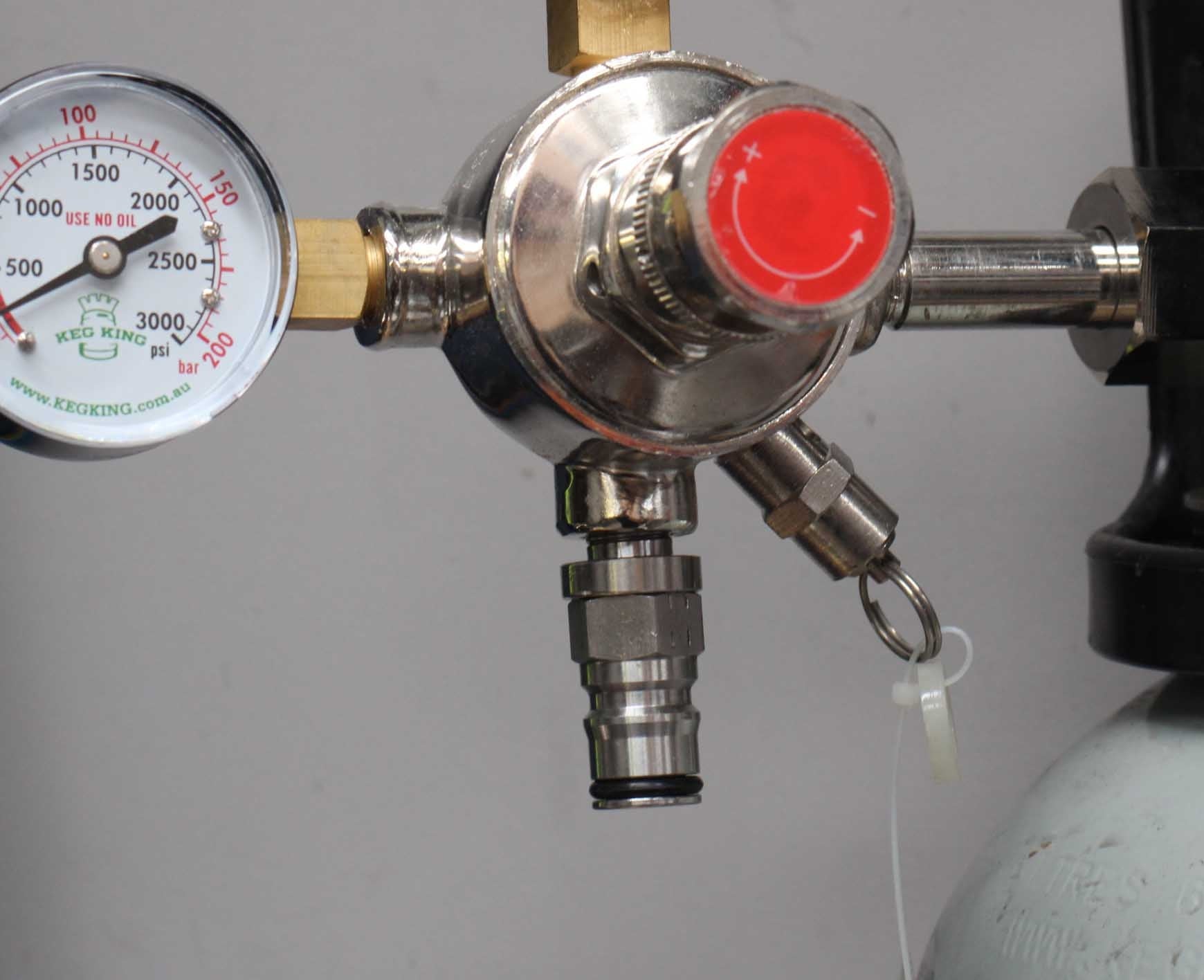 Gas Ball Lock Post with 1/4 Inch Bulkhead Assembly