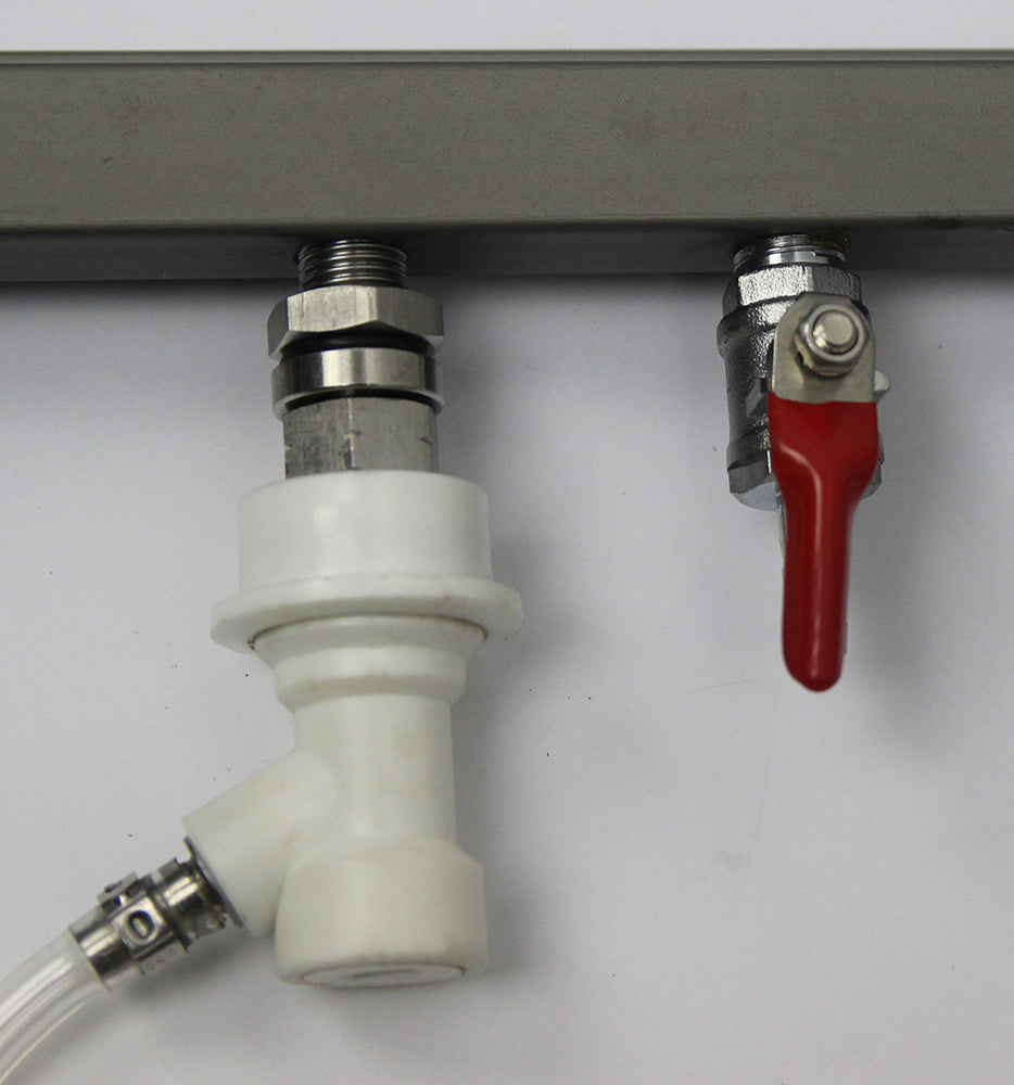 Gas Ball Lock Post with 1/4 Inch Bulkhead Assembly