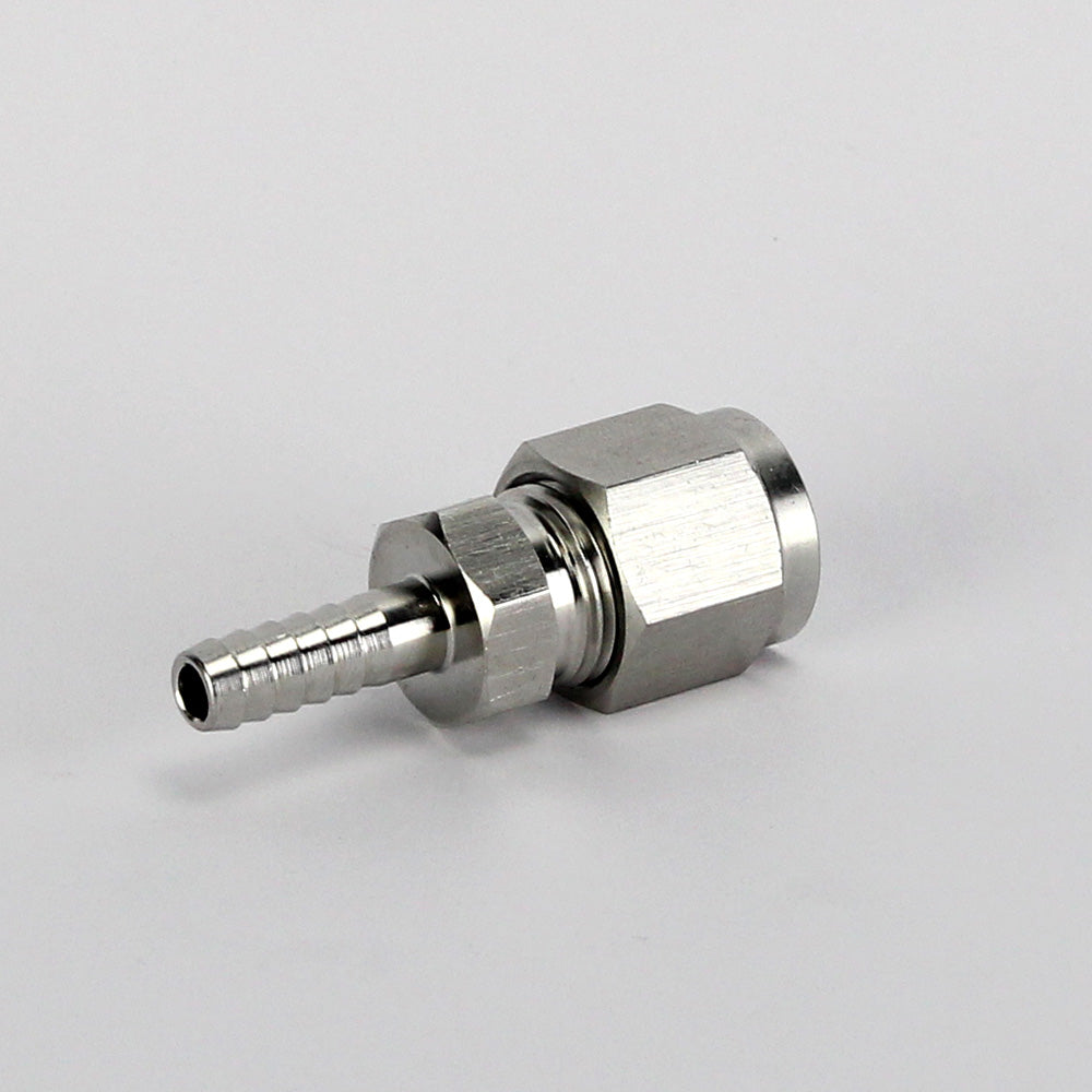 8mm Stainless Compression Fitting to 6mm Barb