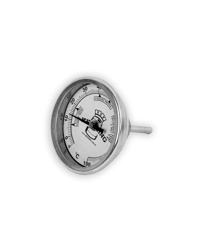 Bi-Metal 3inch Dial Weldless Thermometer-Short Stem 40mm