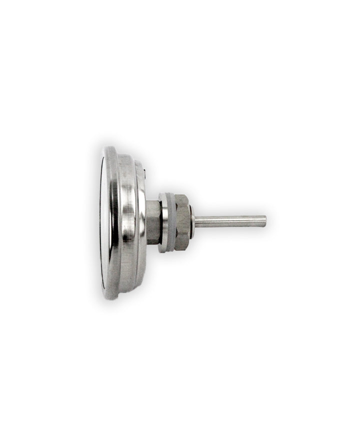 Bi-Metal 3inch Dial Weldless Thermometer-Short Stem 40mm