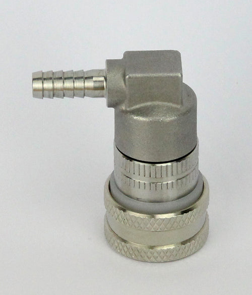 Stainless Ball Lock Disconnect - Barb (Grey/Gas)
