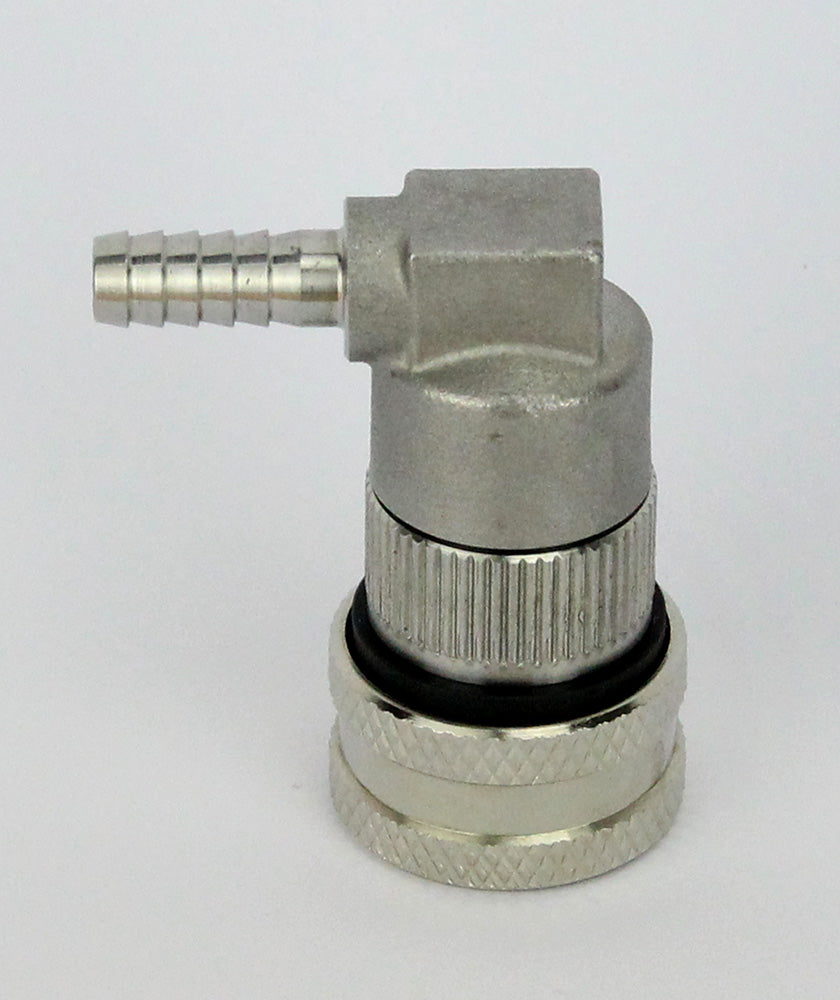 Stainless Ball Lock Disconnect - Barb (Black/Liquid)