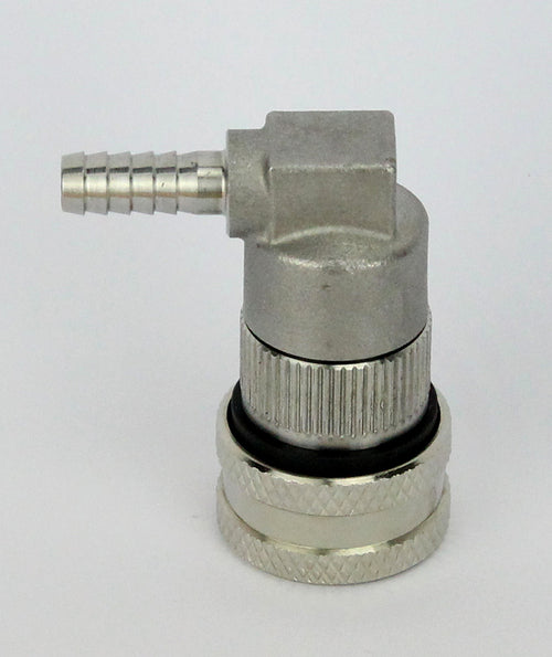 Stainless Ball Lock Disconnect - Barb (Black/Liquid)
