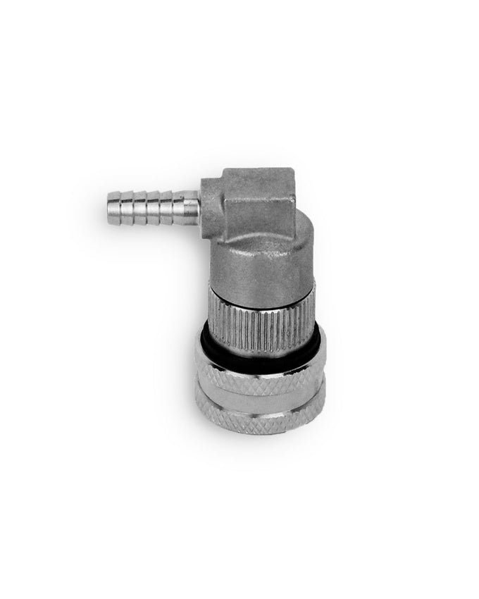 Stainless Ball Lock Disconnect - Barb (Black/Liquid)