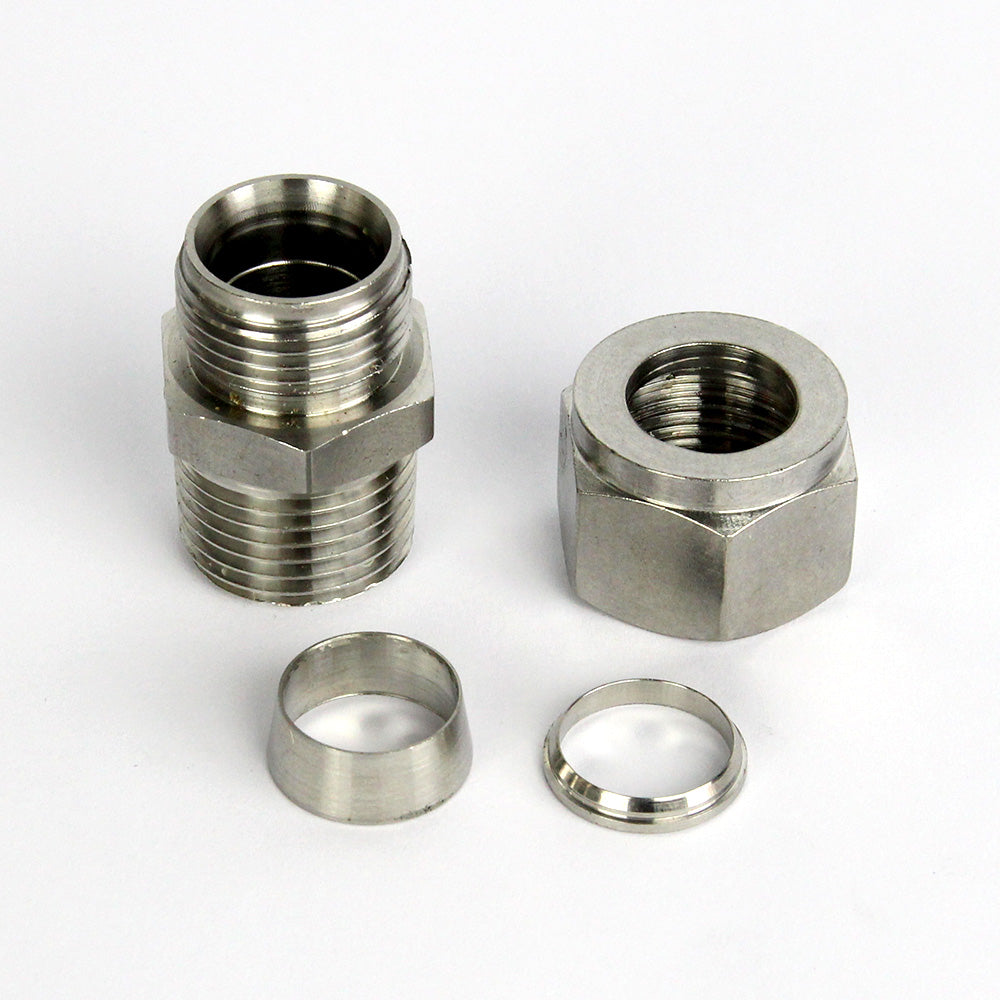 12mm Stainless Compression Fitting to 1/2 inch BSP Male