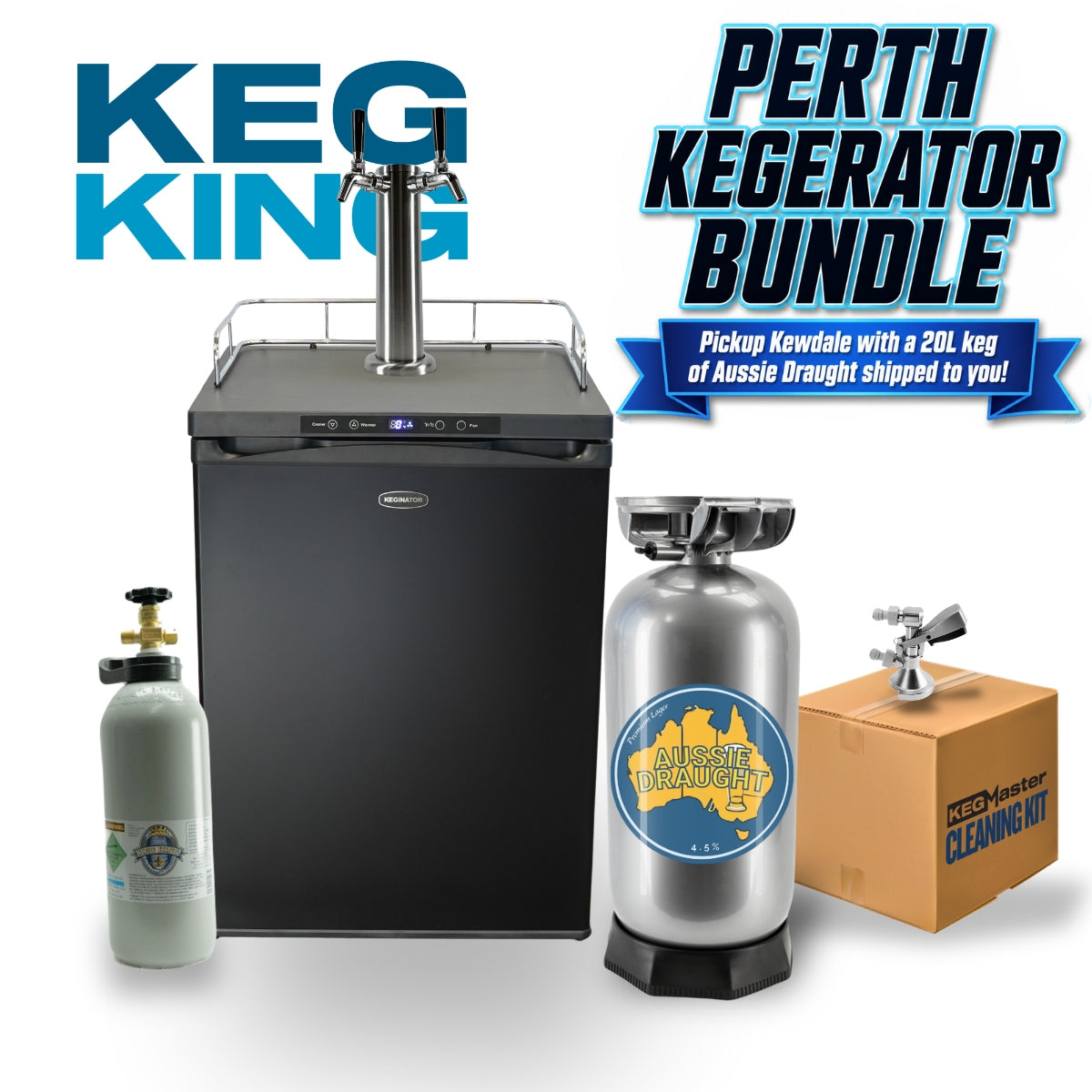 Aussie Draught Kegerator Bundle — Perth Pickup