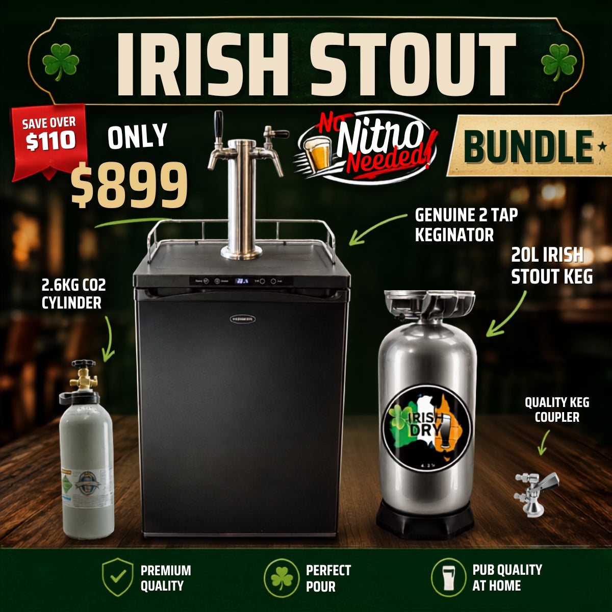Irish Stout Keginator Bundle (No Nitro Needed!)