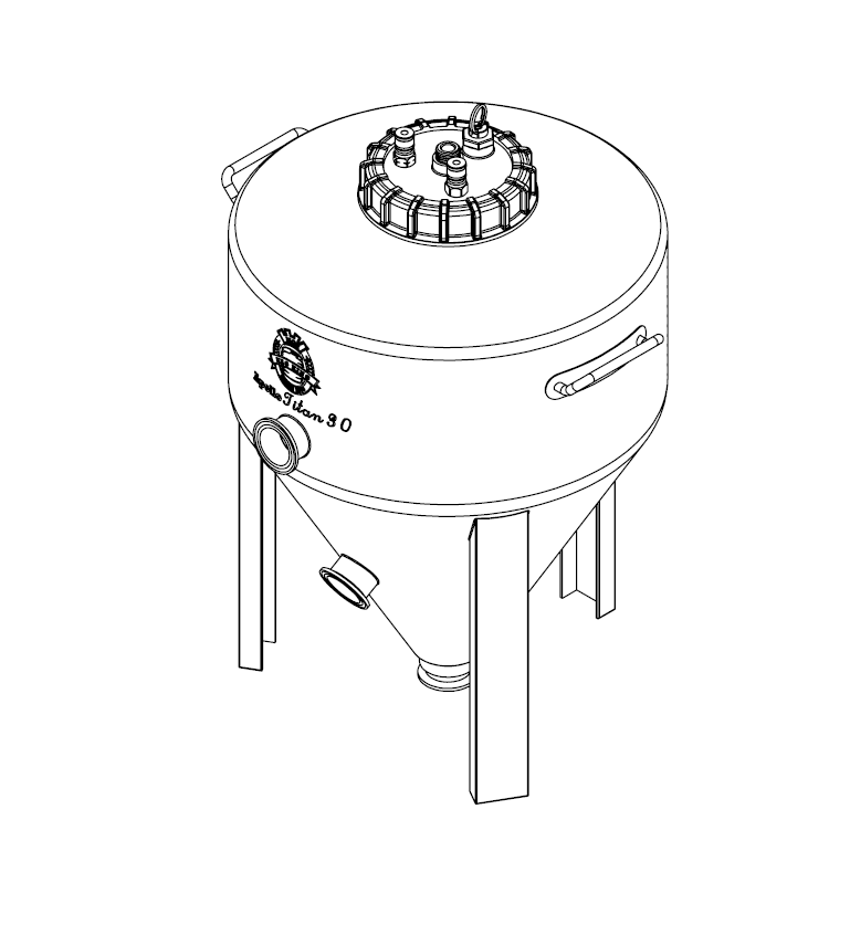 Fermenter Apollo Titan 30L Stainless Steel Pressure Rated Unitank Fermenter