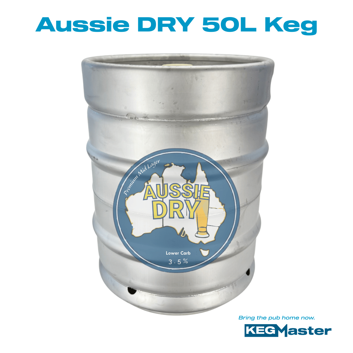 Aussie Dry 3.5% Beer in Recyclable 20L King Kegs