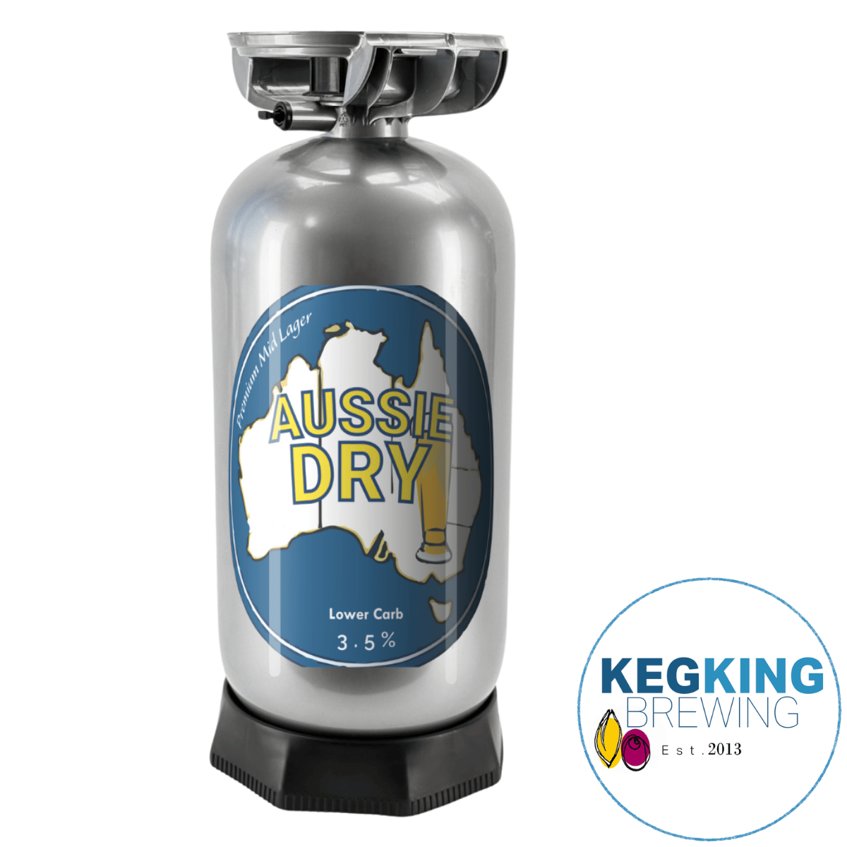 Keg of Beer Keg King Aussie Dry 3.5% 50L