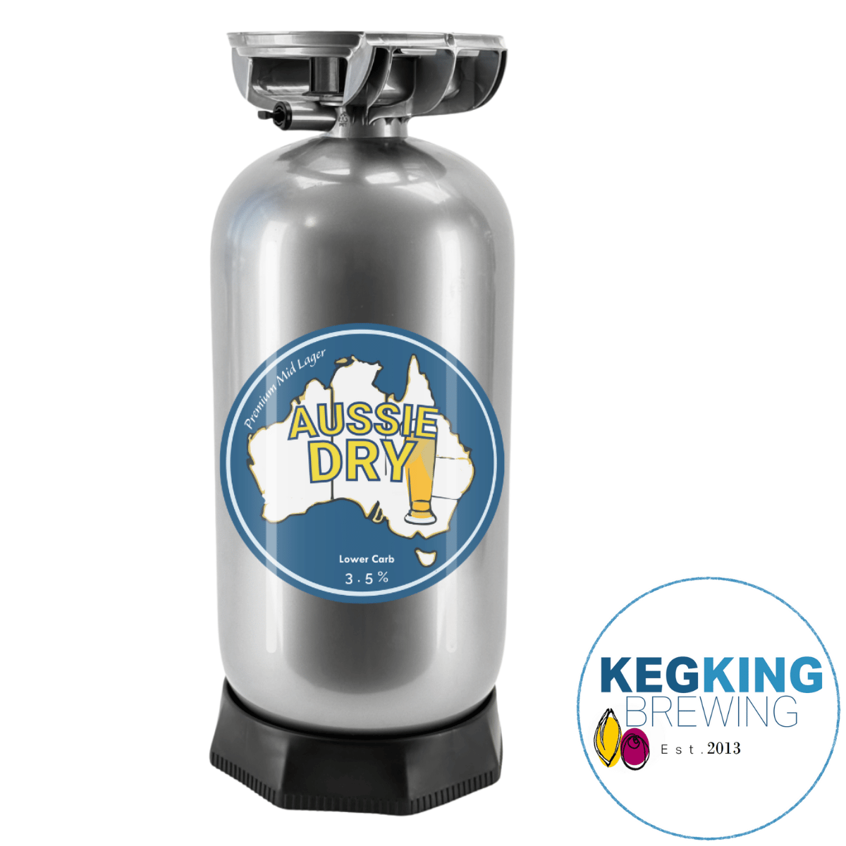 Keg of Beer Keg King Aussie Dry 3.5% 20L