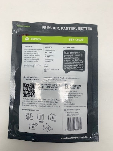 Bergen Bluestone Liquid Yeast Melbourne Made Yeast