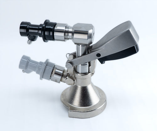 Coupler A-Type Keg Coupler with Ball lock Posts and Low Profile Elbow
