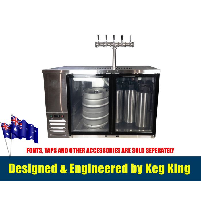 Compact Two Door Super Deluxe Kegerator