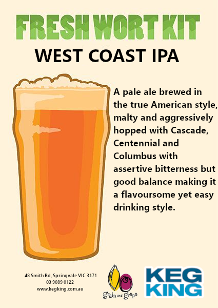 West Coast IPA| Keg King Brewing Co. Fresh Wort Kit
