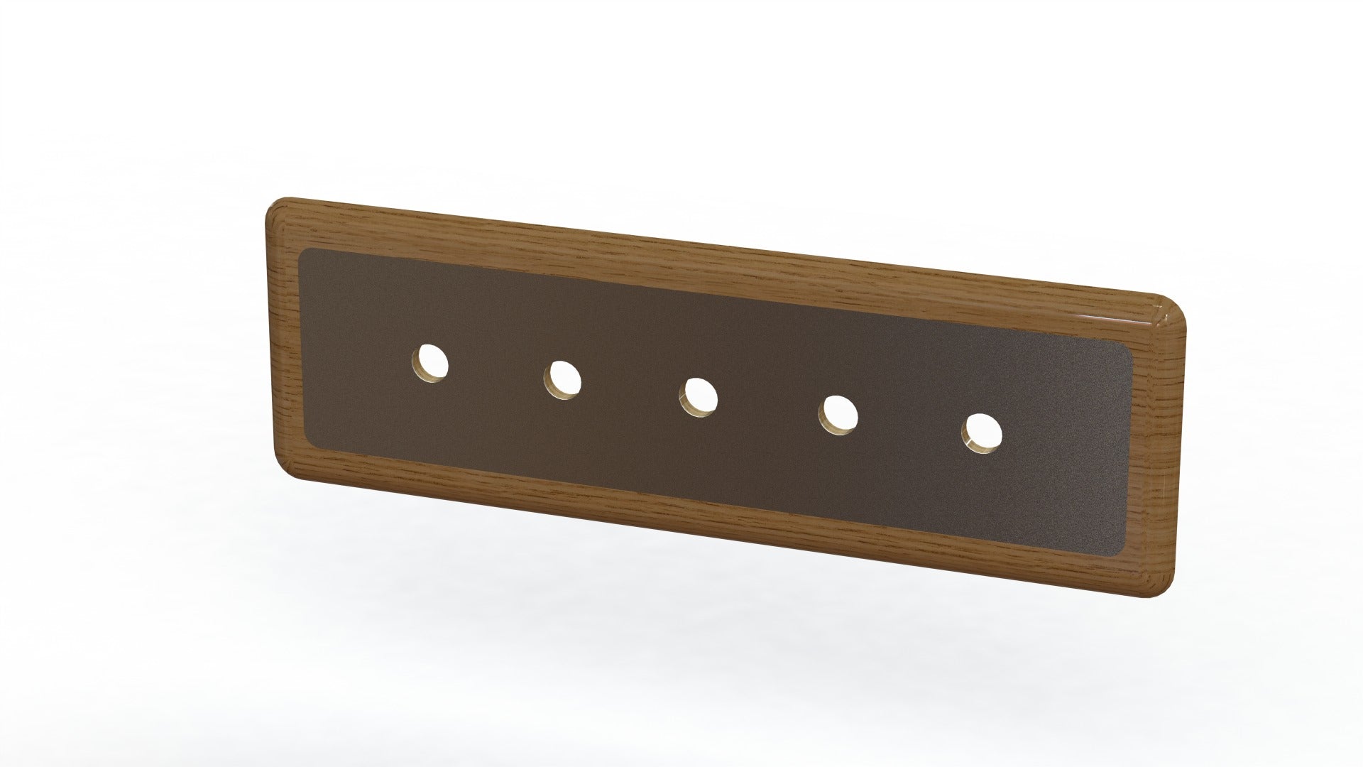 Tap Bank Front Panel - Stainless Steel & Wood Trim