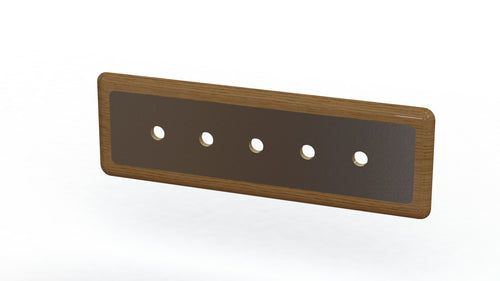 Tap Bank Front Panel - Stainless Steel & Wood Trim