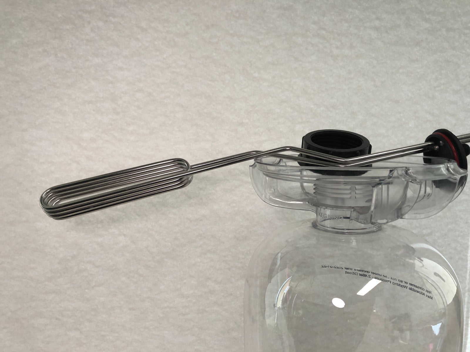 Cooling coil pre drilled and assembled pressure fermenter junior