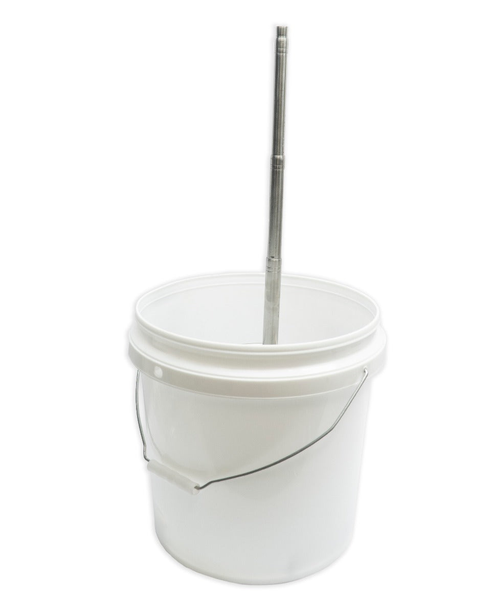 Keg Washer and Fermenter Cleaning Kit- Keg King bucket and extendable cleaning tube view
