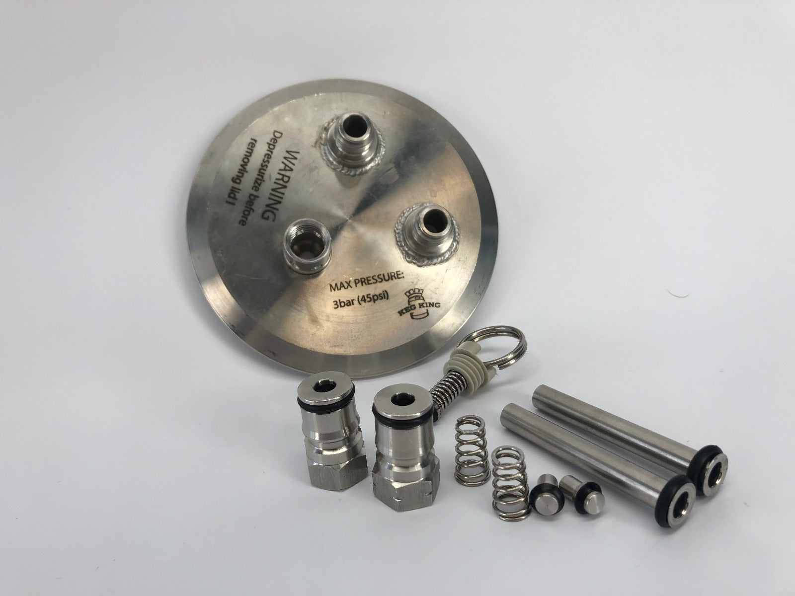 Kegmenter Lid 4inch Tri Clover Ball Lock