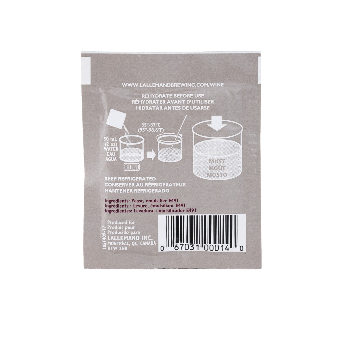 Lallemand Wine Yeast EC1118 (5g)